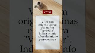 Significado do nome Vitor - Origem do Nome #shorts #significado #vitor