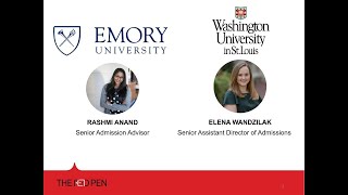 Webinar: Live Chat with Admissions - Emory University & Washington University in St. Louis