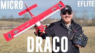 E-flite - Micro DRACO - 800mm - Maiden Flight + Unbox, Build, Radio Setup