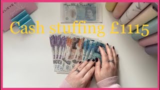 Weekly cash stuffing * £1115 in cash & placeholders * Sinking funds * UK budget * family of 5 💕