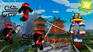 Minecraft - NINJAS INVADE MY WORLD | FIGHT OF WAVES OF NINJAS AS A SAMURAI