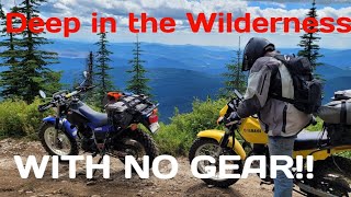 In the Idaho Wilderness on Yamaha TW200s with no Tent or Sleeping Gear!