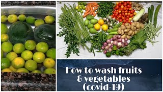 How to wash fruits and vegetables during - covid-19