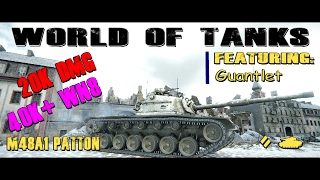 World of Tanks M48A1 Patton 20K Damage With 11 Frags, WOT GLITCHED #WorldofTanks #wot