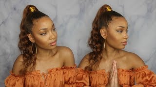 How To: Easy High Genie Ponytail On Natural Hair