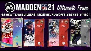 32 Team Builders Coming to MUT 21! PLUS New LTDs And MORE NFL Playoffs, Series 4 Info!