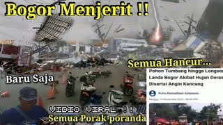 DETIK DETIK BADAI MENGERIKAN HANTAM BOGOR HARI INI,SEMUA AMBRUK!! HujanAngin bogor jabar