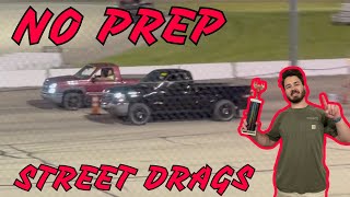 Turbo 6.0 races NO PREP Street Drags - I HATE teslas - GMC Sierra