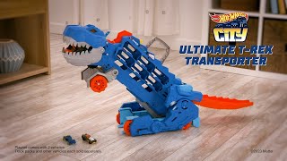 Toys"R"Us NEW | Hot Wheels City Ultimate T-Rex Transporter🦖