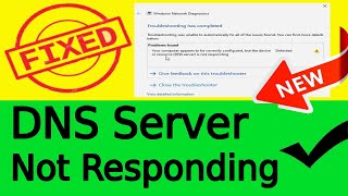 how to fix dns server not responding error on windows 7 8 10 | simple & easy