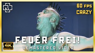 Rammstein Feuer Frei! 4K 60FPS Crazy Remastered music video Русские субтитры