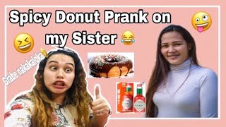 SPICY DONUT PRANK ON SISTER | JAN AND MER