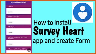 How to create forms in #SurveyHeart | Survey Form Kaise banaye | Make Survey Form  Hindi | Dastgeer