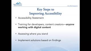 Digital Accessibility Making a Plan and Taking Action