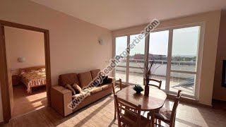 Spacious furnished 1-bedroom/2-BA penthouse apartment for sale Trakia plaza Sunny beach Bulgaria