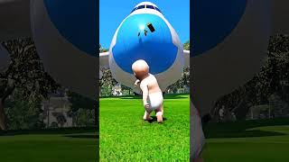 GTA V BABY DESTROY CARGO PLANE #shorts #gtav