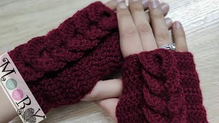 جوانتي كروشيه بغرزة الضفيره المجسمه| moory crochet