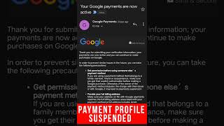 Google Payment Profile Suspended Problem Solve