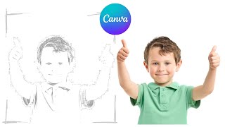 How to turn any photo into a pencil sketch in Canva | Canva Tutorial