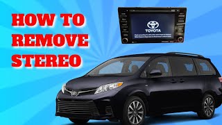 "HOW TO REMOVE STOCK OEM RADIO/STEREO FROM A 2012-2020 TOYOTA SIENNA (STEP BY STEP)"