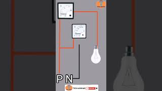 Ampere metre voltmeter wiring connection diagram #shorts #wiring #electrical #electricalvideos