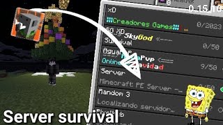 ‼️ EL MEJOR SERVER SURVIVAL PARA Craftsman y Mastercraft  // MCPE 0.15.10 ‼️