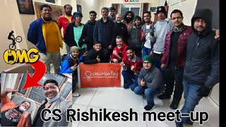 CS Meet-up Rishikesh🏖️🔥 , Mera Accident ho gya 🤕😜🚴 Couchsrfing ubex hotel Ganga Aarti Laxman jhula