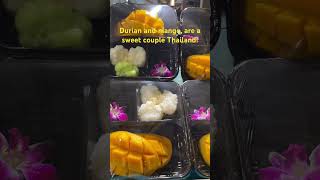 Durian and mango are a sweet couple Thailand! #travel in Thailand 2024.Fruit in Bangkok Street food