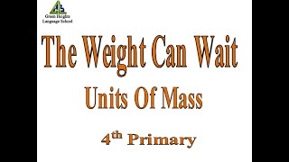 The Weight Can Wait (Units Of Mass)