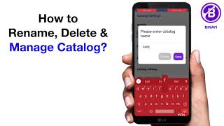 How to Rename, Delete and Manage Catalogs in Bikayi App?