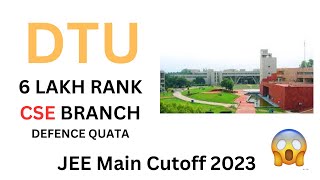 DTU  Delhi College Review 2023 😍 | DTU JEE Main cutoff😁 |Placements |  DEFENCE QUATA cutoff 2023