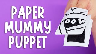 How to Make a Paper Mummy Puppet | Easy Halloween Crafts