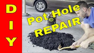 DIY asphalt patch for driveway