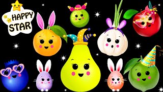 Fruits and Veggies Dance Party - Baby Sensory Videos - Happy Star Dancing - LIVE Streaming