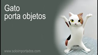 Gato Porta Objetos para decoración de escritorio, Oficina, Dormitorio, etc.