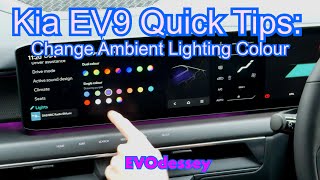 Kia EV9 Quick Tips - How to change the Ambient lighting colour