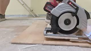 How to cut tile with a brushless circular saw and diamond blade Einhell TE-CS 18/190 Li BL