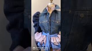 Denim peplum layered jackets!