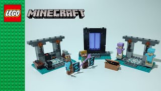 Lego Minecraft The Armoury Set 21252 Unboxing and Build