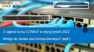 2 zajęcia kursu "CCNAv7" w edycji jesień 2022: Wstęp do świata sieci komputerowych (wyk.)