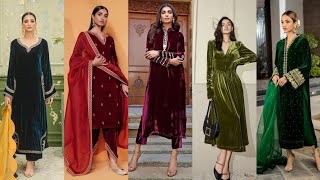 Latest Velvet Dress Design 2023 | New velvet Dresses design| Winter Outfits ♥️