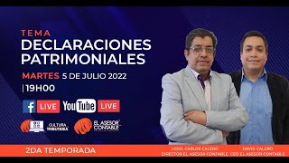 DECLARACIONES PATRIMONIALES l Cultura Tributaria - EN VIVO