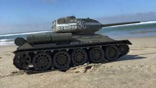 TAIGEN 1/16 RC - RUSSIAN T-34/85 - SAND TEST RUN