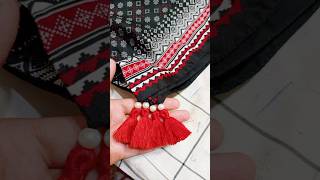 beautiful thread tassel #shorts #shortfeed #blouselatkan #diy #craft #tassel #sleeves #indian #viral