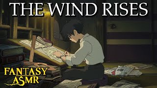 🛩️ Ambience ASMR | The Wind Rises 👨🏻‍🔧 Rain on windows, writing (🇯🇵 Studio Ghibli inspired ASMR 🇯🇵)