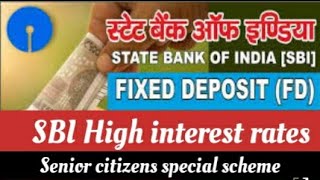 SBI interest rates on fixed deposite for senior citizens and general public