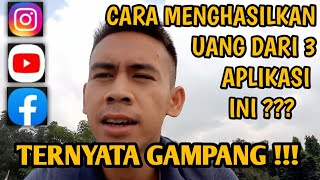 CARA MENGHASILKAN UANG DARI 3 APLIKASI INI ??? || GAMPANG BANGET !!! SILAHKAN DICOBA