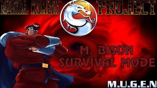 Mortal Kombat Project 4.1 Season 2 Final: M. Bison Survival Mode (MUGEN) (1080p 60fps)