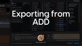 How to Export from ADD