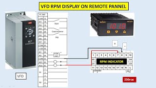 How to connect  Rpm meter  with VFD ,RPM METER connection with sensor.